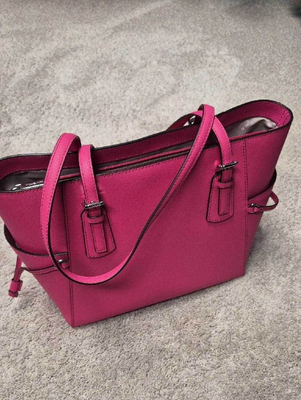 Michael Kors Hot Pink Saffiano Tote NWT - Picture 3 of 6